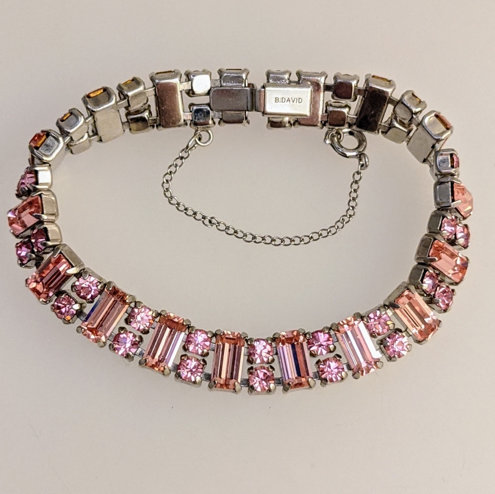 B. David Pink Rhinestone Bracelet - Picture 3 of 4